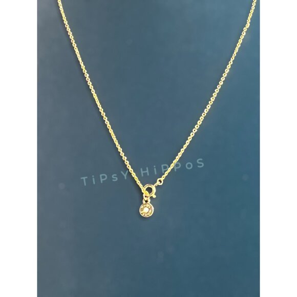 Tory Burch Gold Miller Pave Necklace - Picture 5 of 6